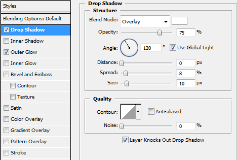 Burst Drop Shadow