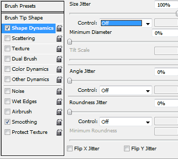 Brush Shape Dynamics