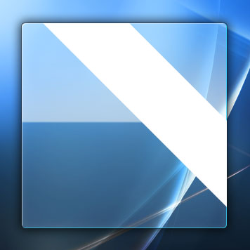 Rotate the white rectangle to a 45* angle