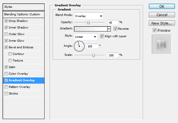 Gradient Overlay for the Bubble Text Effect