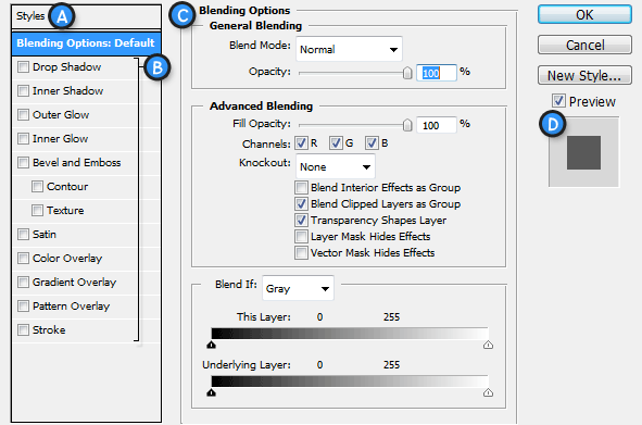 Layer Style Options