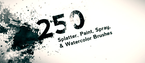 250 Hi Res Splatter, Spray, & Watercolor Photoshop Brushes 250 Hi Res Splatter, Spray, & Watercolor Photoshop Brushes