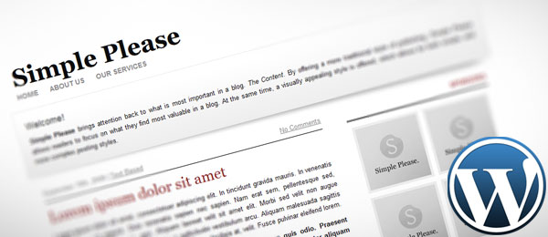 [Closed] Win A Free Copy of the WordPress Theme: Simple Please