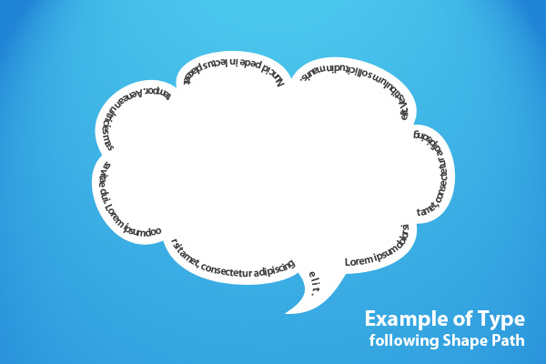 Type Following Shape Path Type Following Shape Path