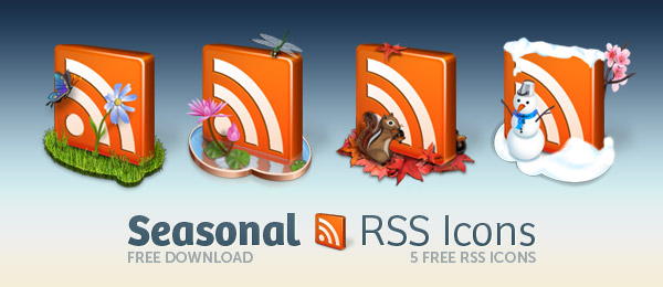 Free Icons: Decorative Seasonal RSS Icon Pack