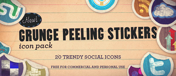 Free Icons: Grunge Peeling Stickers Social Media Icons Free Icons: Grunge Peeling Stickers Social Media Icons