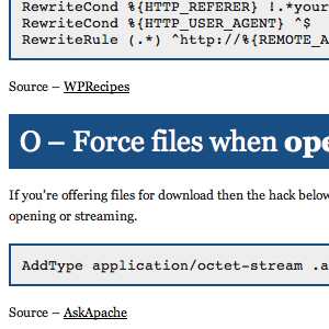 A to Z of WordPress .htaccess Hacks