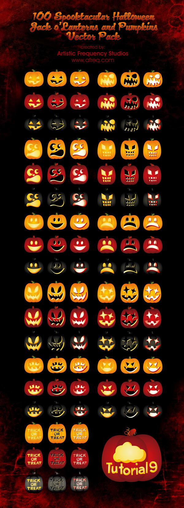 Spooktacular Pumpkin Vectors