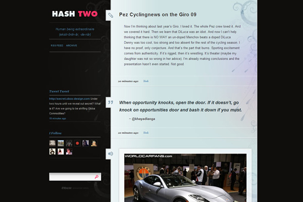 Hash Two Premium Tumblr/Posterous Theme