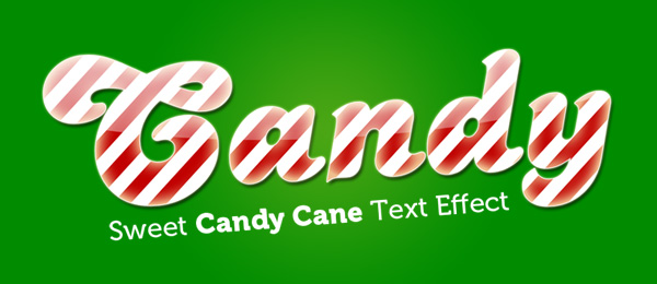 Basic Candy Cane Text Effect in Photoshop Basic Candy Cane Text Effect in Photoshop