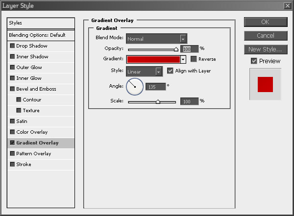 Gradient Settings