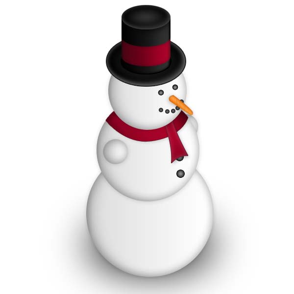Congratulations, you completed the snowman and his elegant stovepipe hat. 