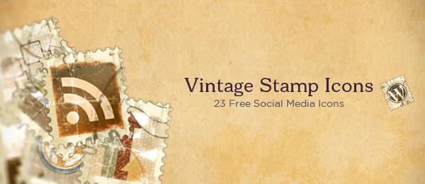 Vintage Stamp Social Media Icon Pack Vintage Stamp Social Media Icon Pack