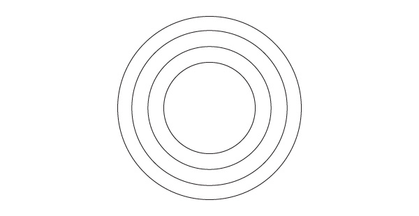 cool easy patterns to draw. Draw four circles on the