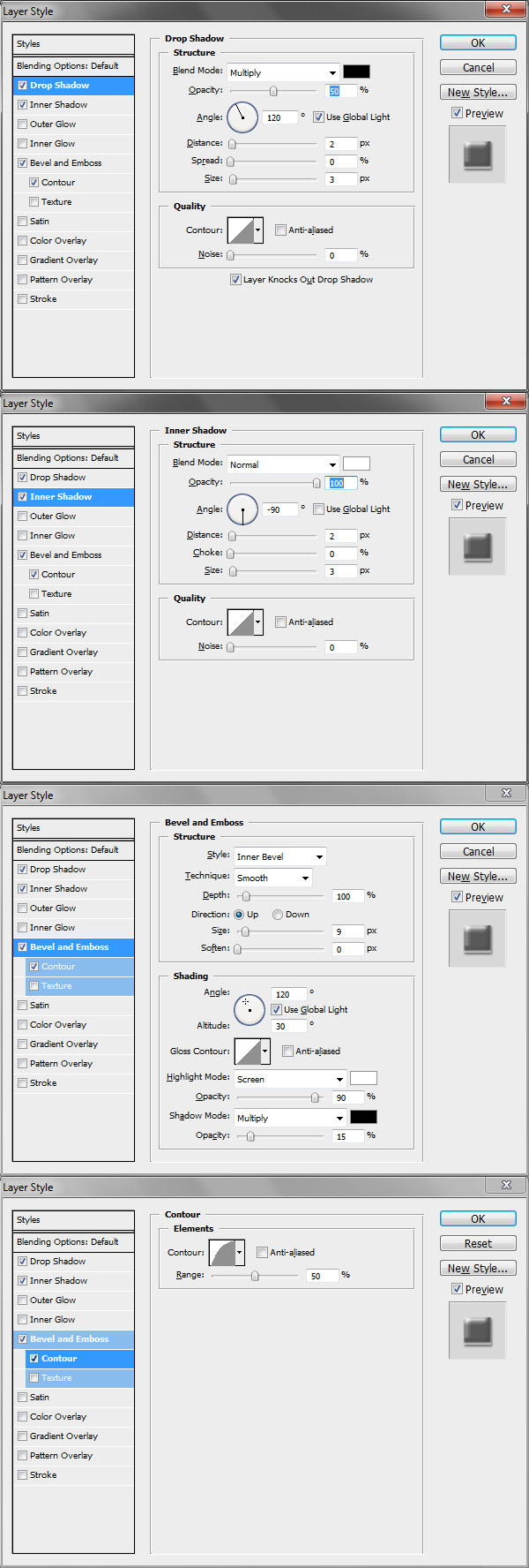 Layer Styles for screws