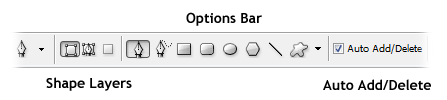 Pen Options (Shape Layers, Auto Add/Delete)