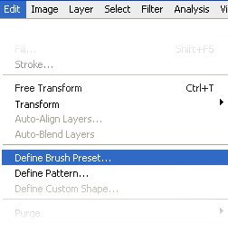 Define Brush Preset